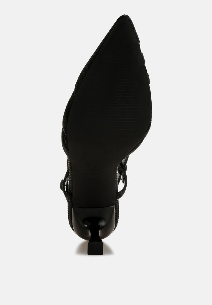 kitten heel slingback sandals by  ruw#color_black