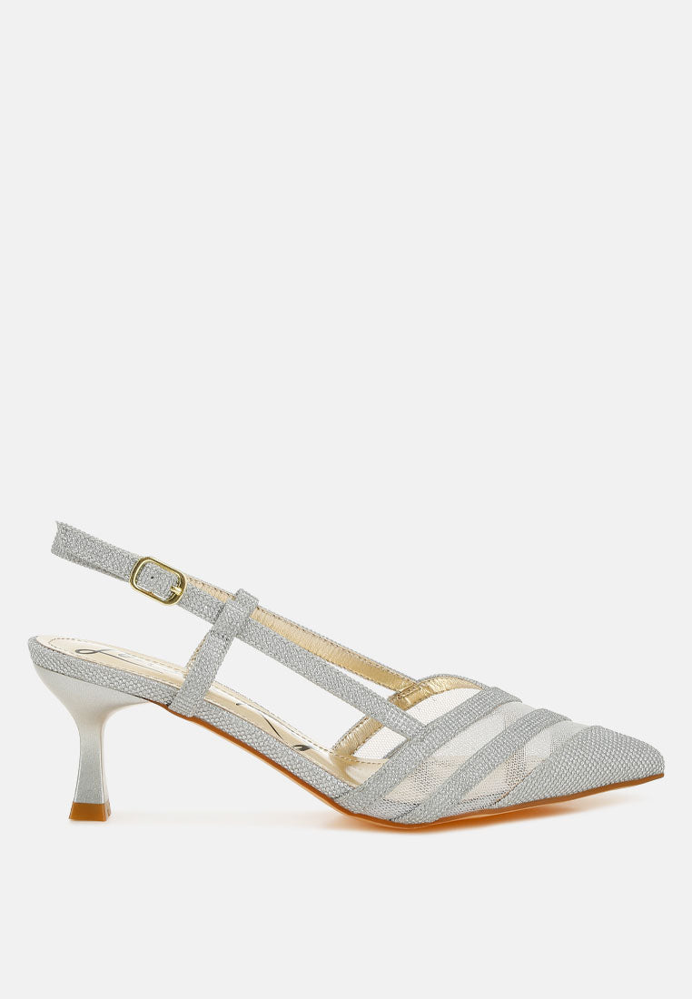 kitten heel slingback sandals by  ruw#color_silver