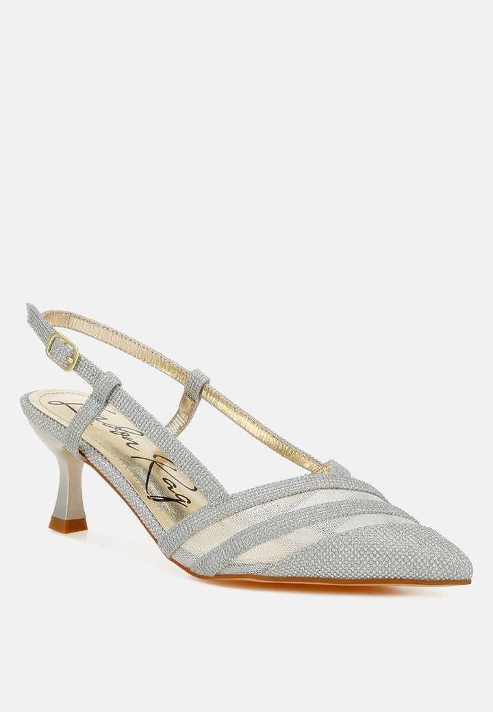 kitten heel slingback sandals by  ruw#color_silver
