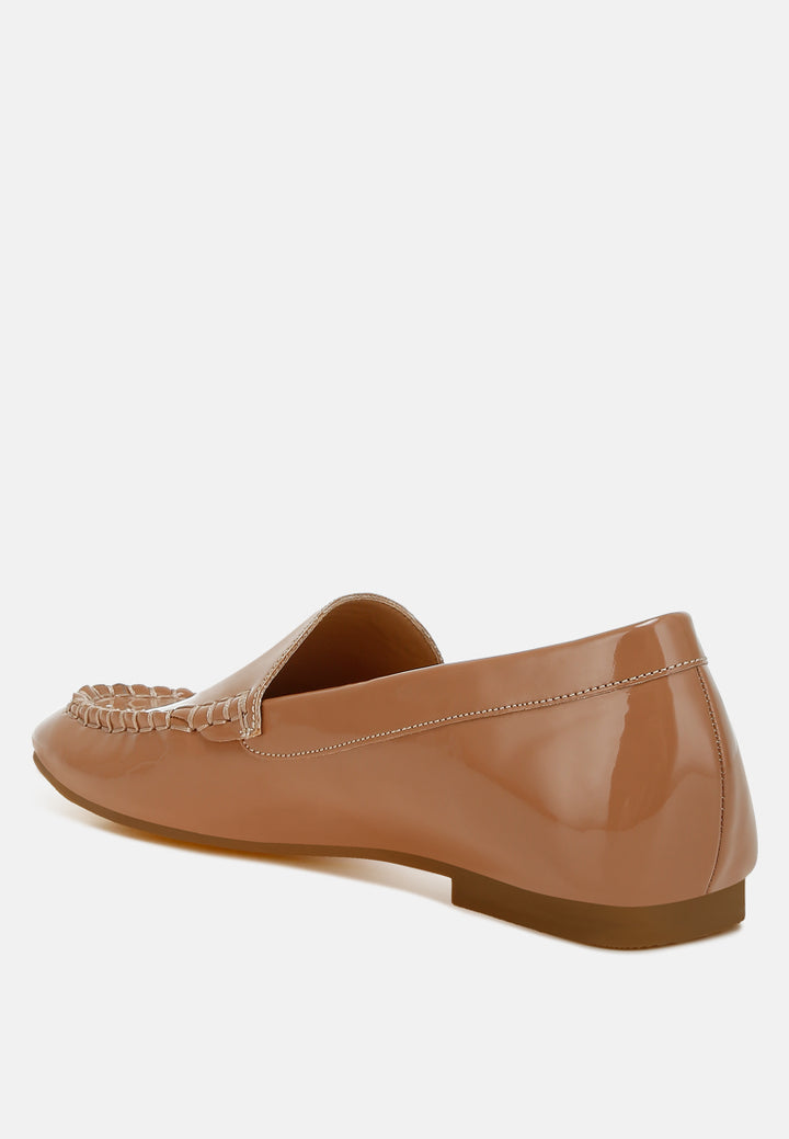 patent pleather loafers by ruw#color_beige