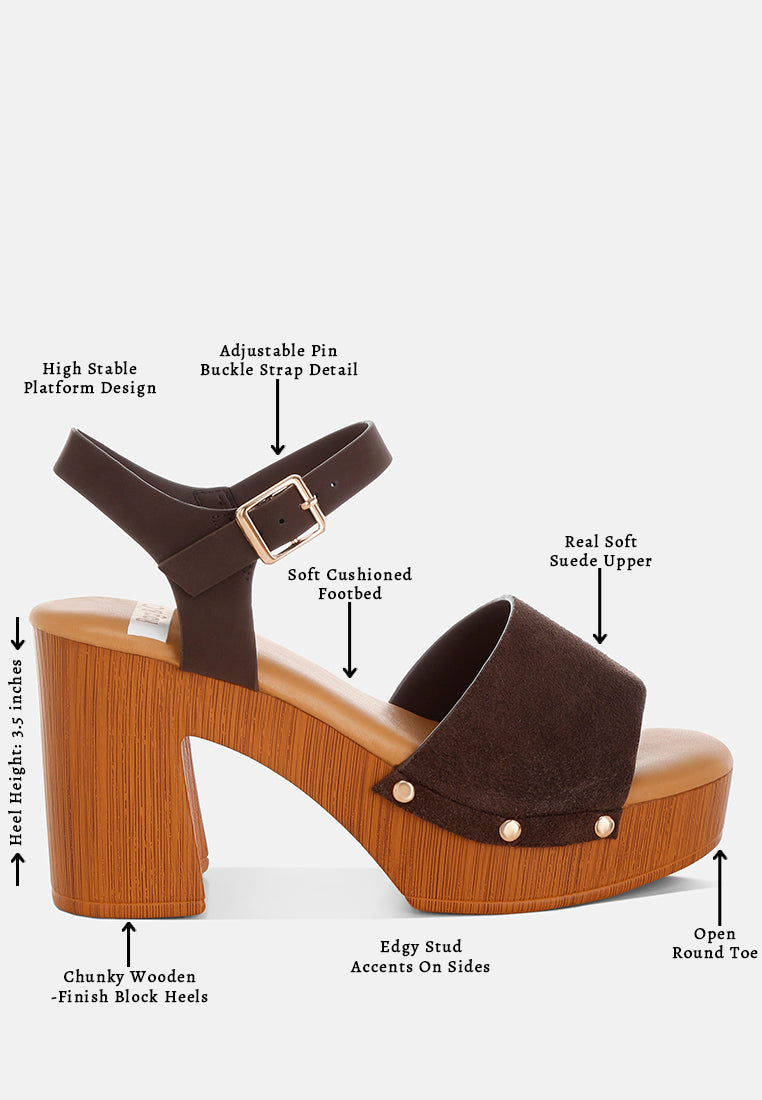 daniela suede high block sandals#color_brown
