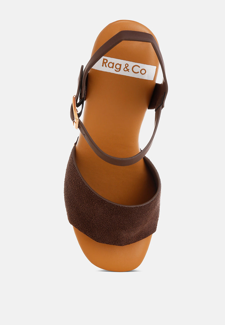 daniela suede high block sandals#color_brown