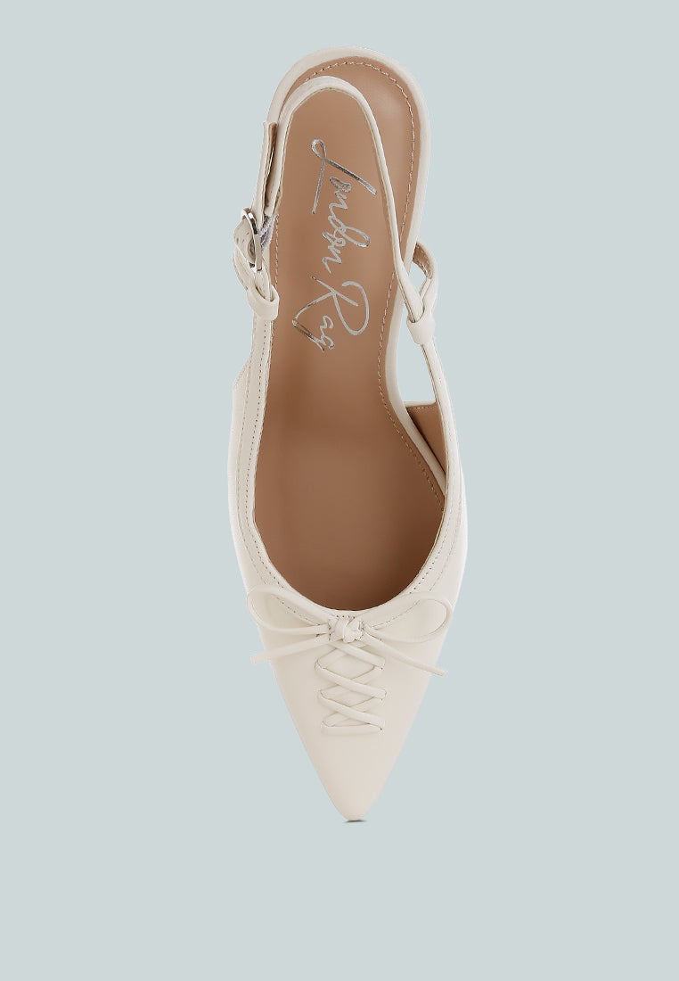 kitten heel pointy slingbacks by ruw#color_white