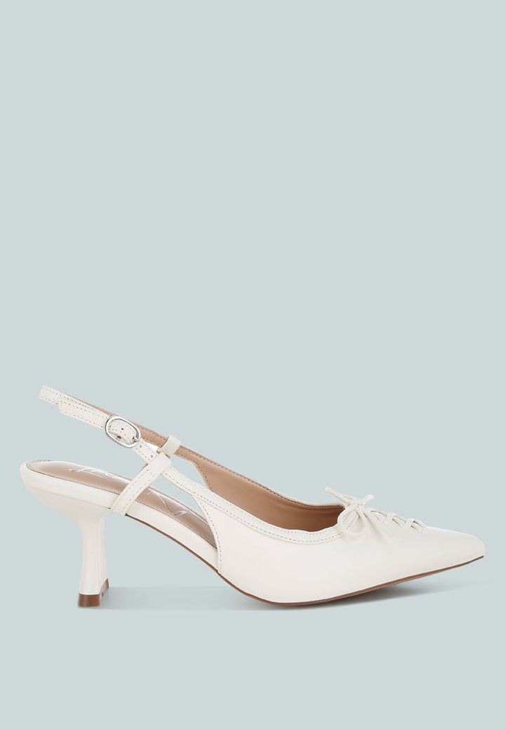 kitten heel pointy slingbacks by ruw#color_white