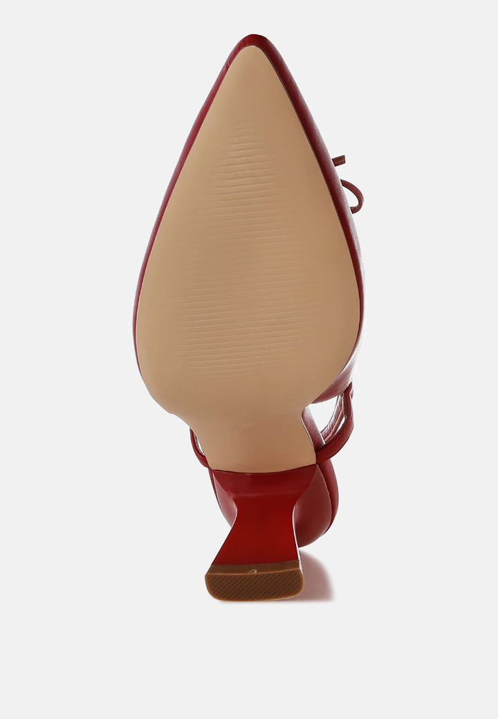 kitten heel pointy slingbacks by ruw#color_red