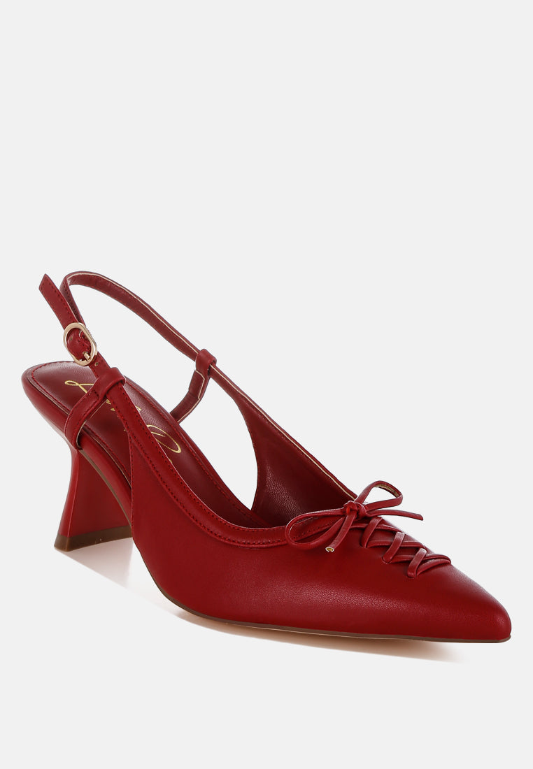 kitten heel pointy slingbacks by ruw#color_red