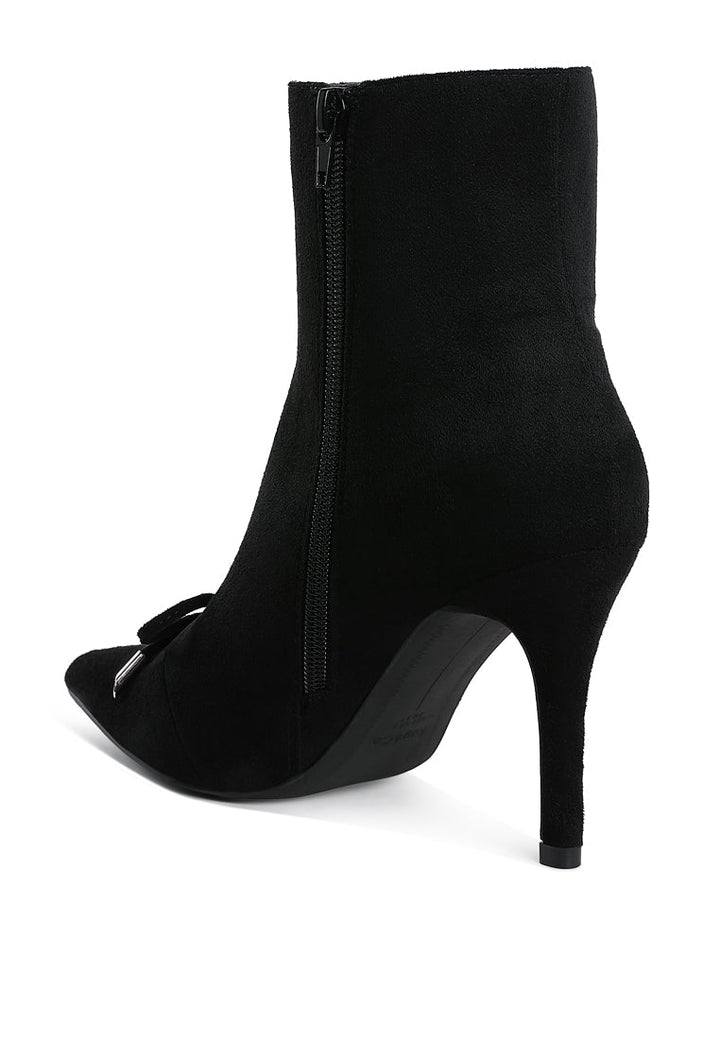 bow detail ankle boots by ruw#color_black