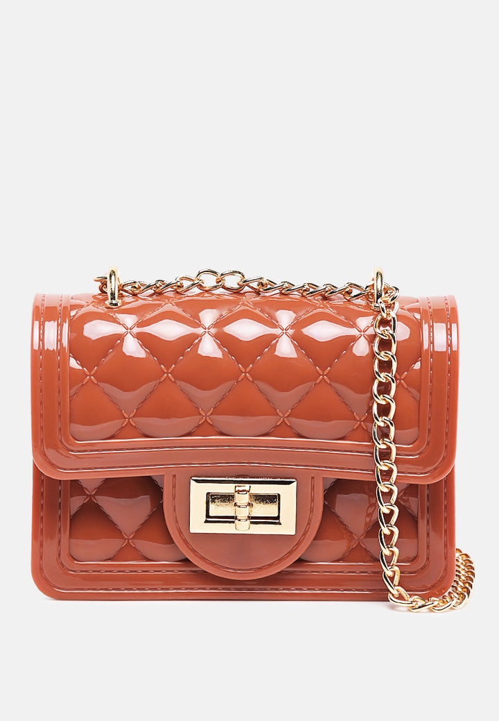 quilted sling bag#color_dark-pink
