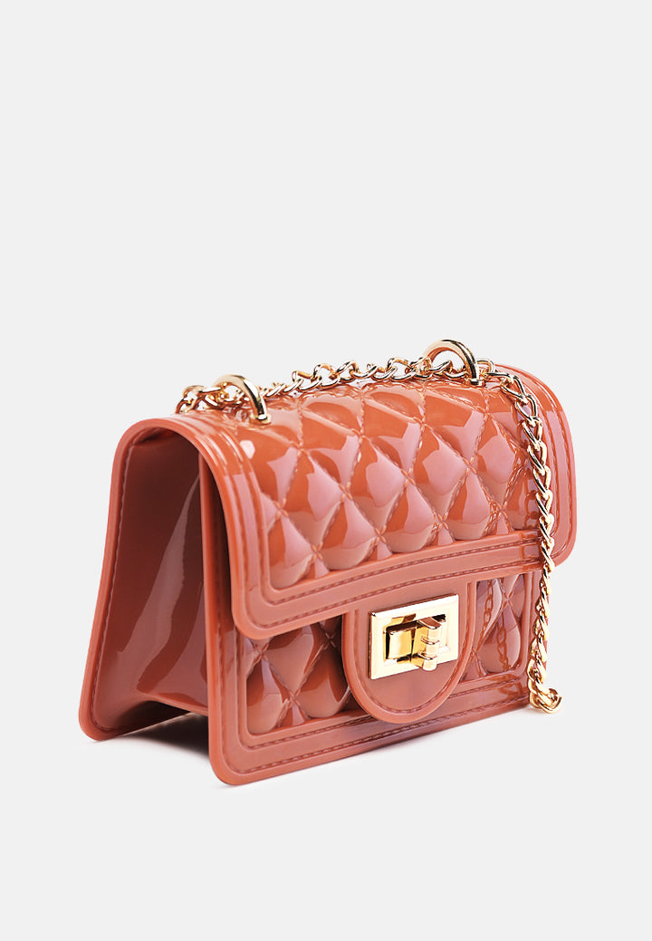 quilted sling bag#color_dark-pink