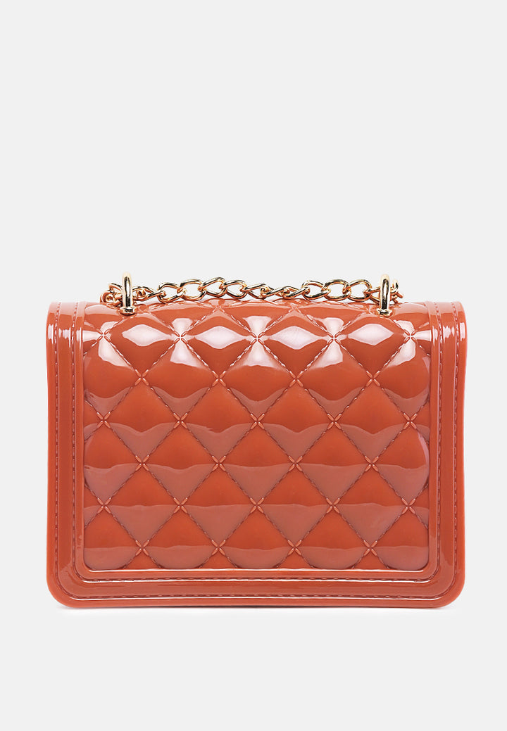 quilted sling bag#color_dark-pink