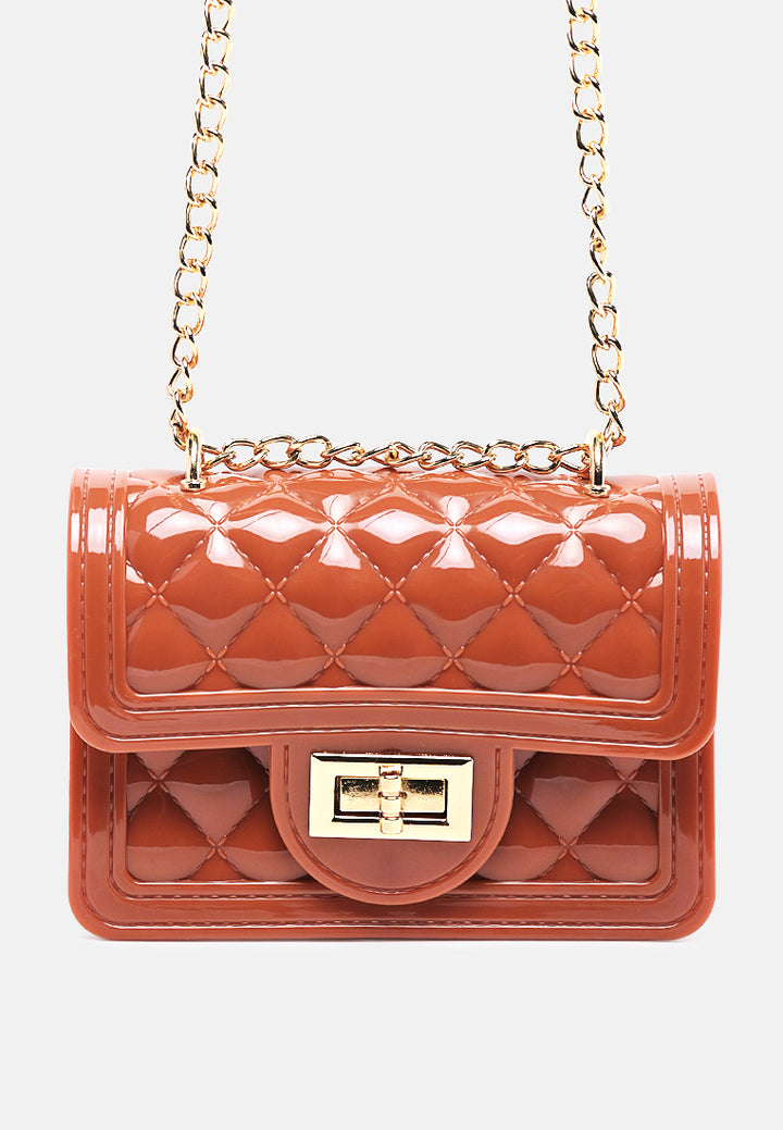 quilted sling bag#color_dark-pink