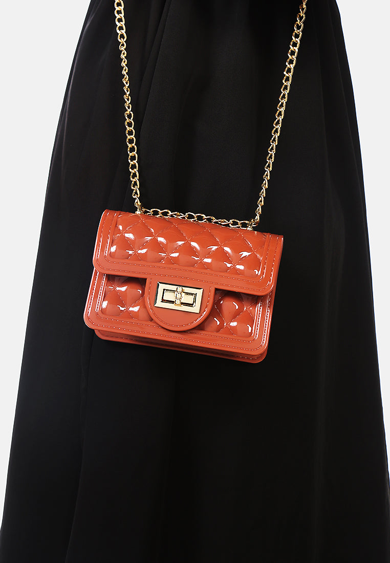 quilted sling bag#color_dark-pink