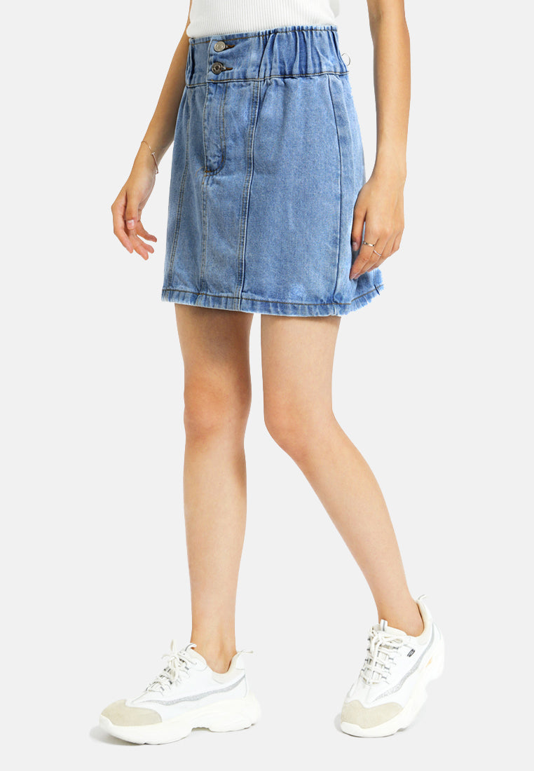 denim mini skirt#color_light-blue