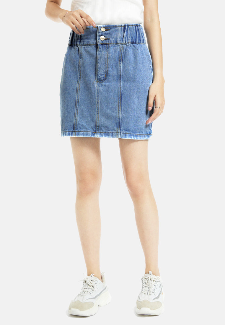 denim mini skirt#color_light-blue