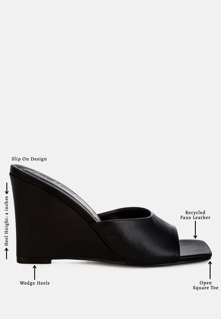 shiloy recycled faux leather wedge Sandals#color_black