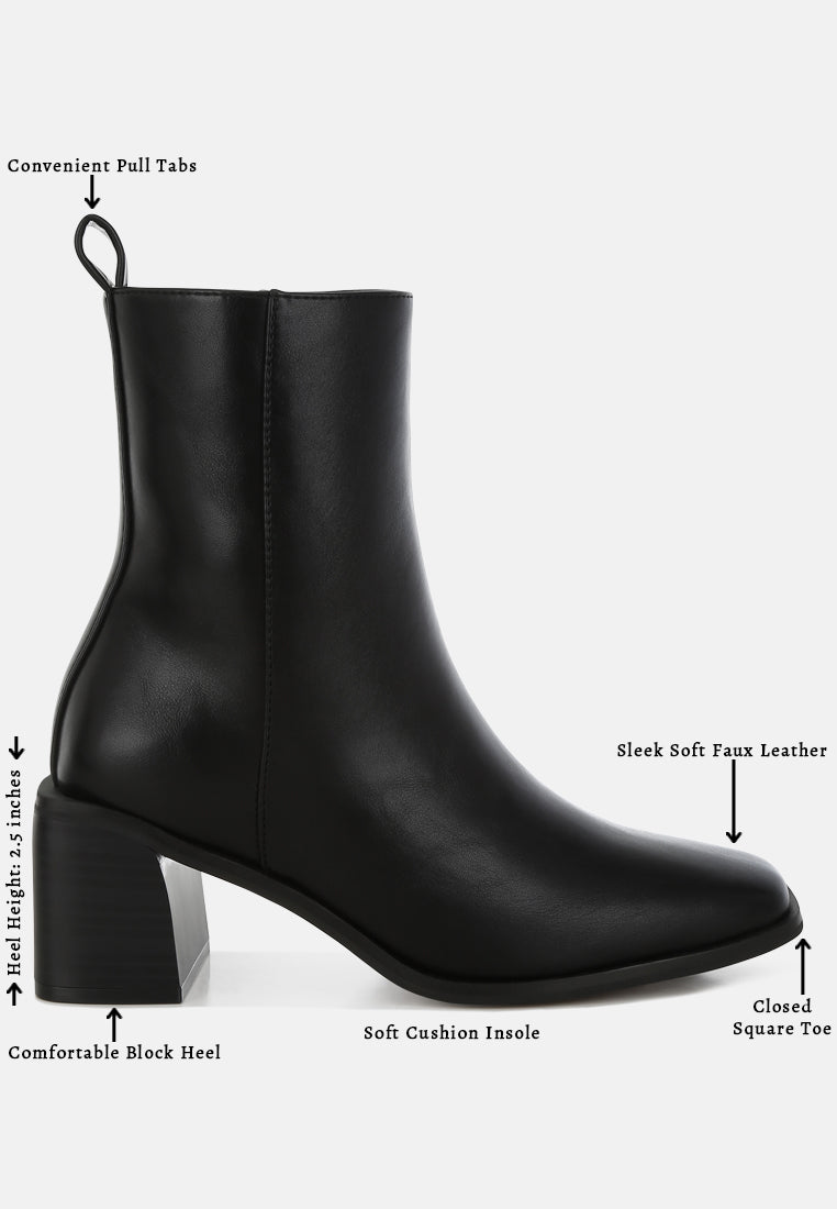 square toe faux leather boots by ruw#color_black