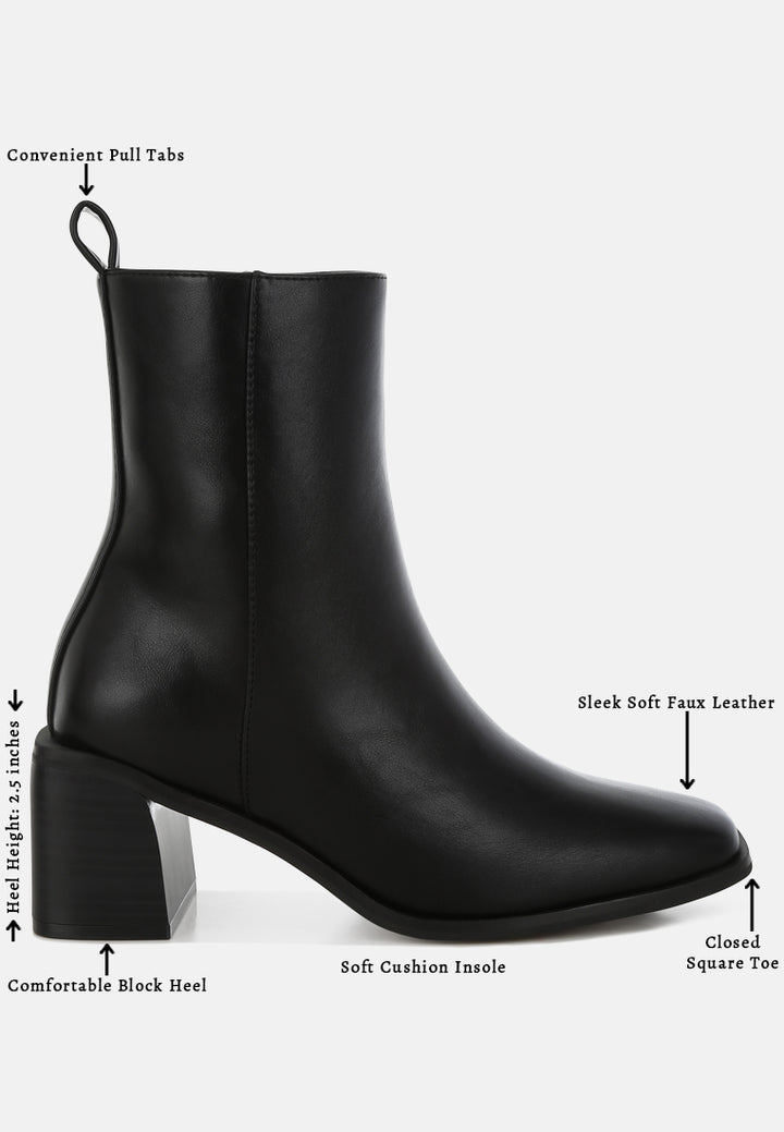 square toe faux leather boots by ruw#color_black