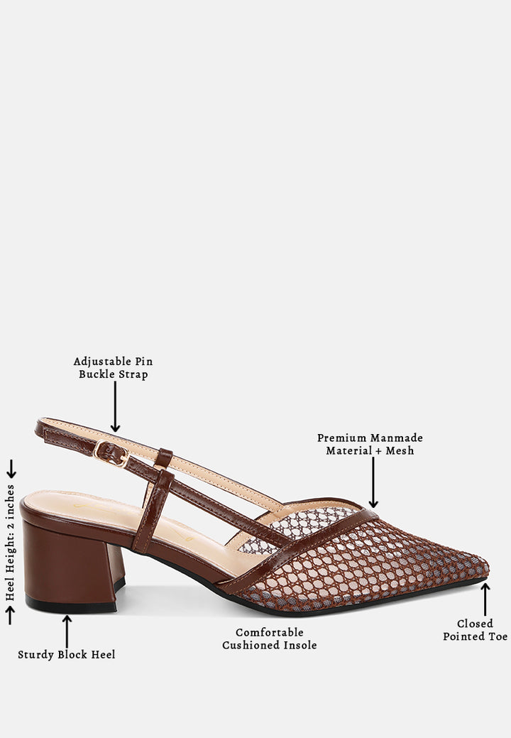 Minelli Sheer Slingback Pumps#color_brown