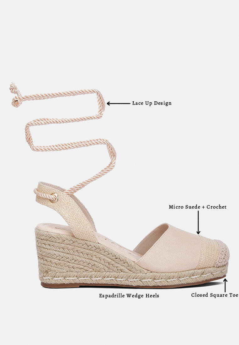 lace-up crochet espadrilles by ruw#color_beige