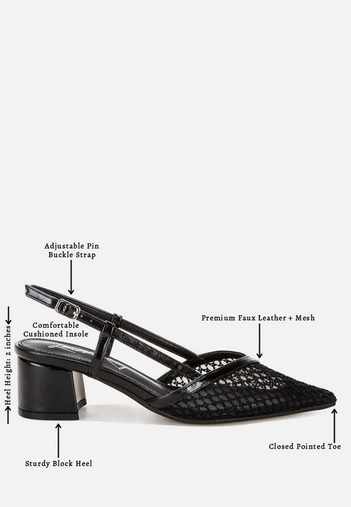 Minelli Sheer Slingback Pumps#color_black