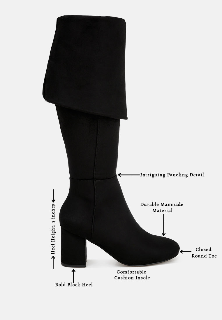 Celina Foldover Long Boots#color_black-suede