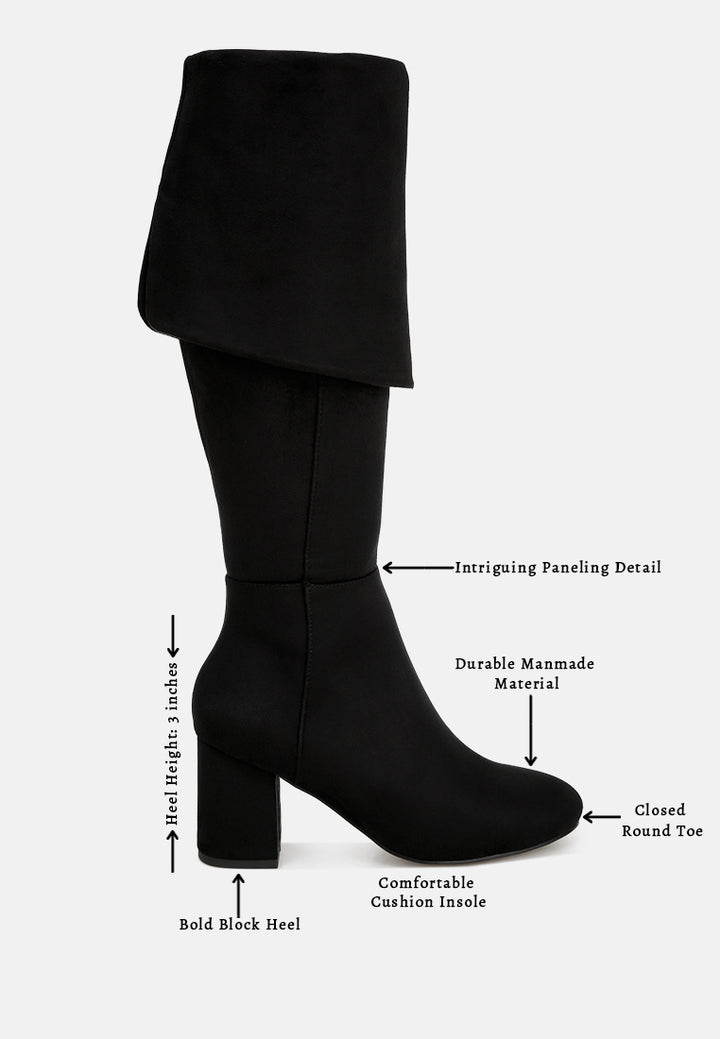 Celina Foldover Long Boots#color_black-suede