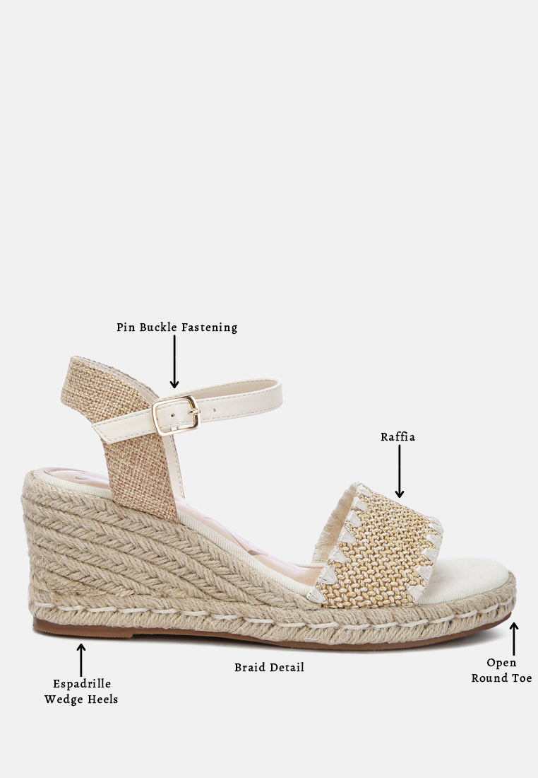 raffia wedge espadrilles by ruw#color_beige