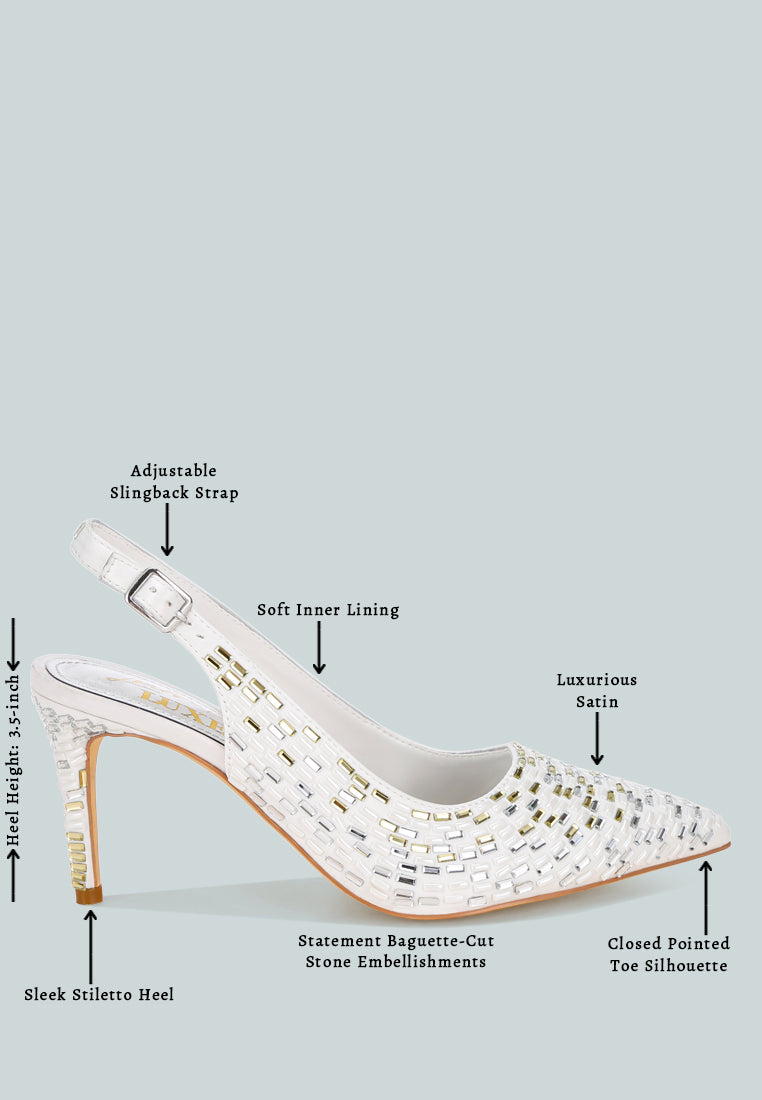 lutina rhinestones embellished slingback sandals#color_white