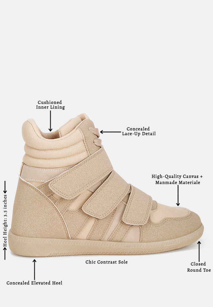 hidden wedge high-top sneakers by ruw#color_taupe