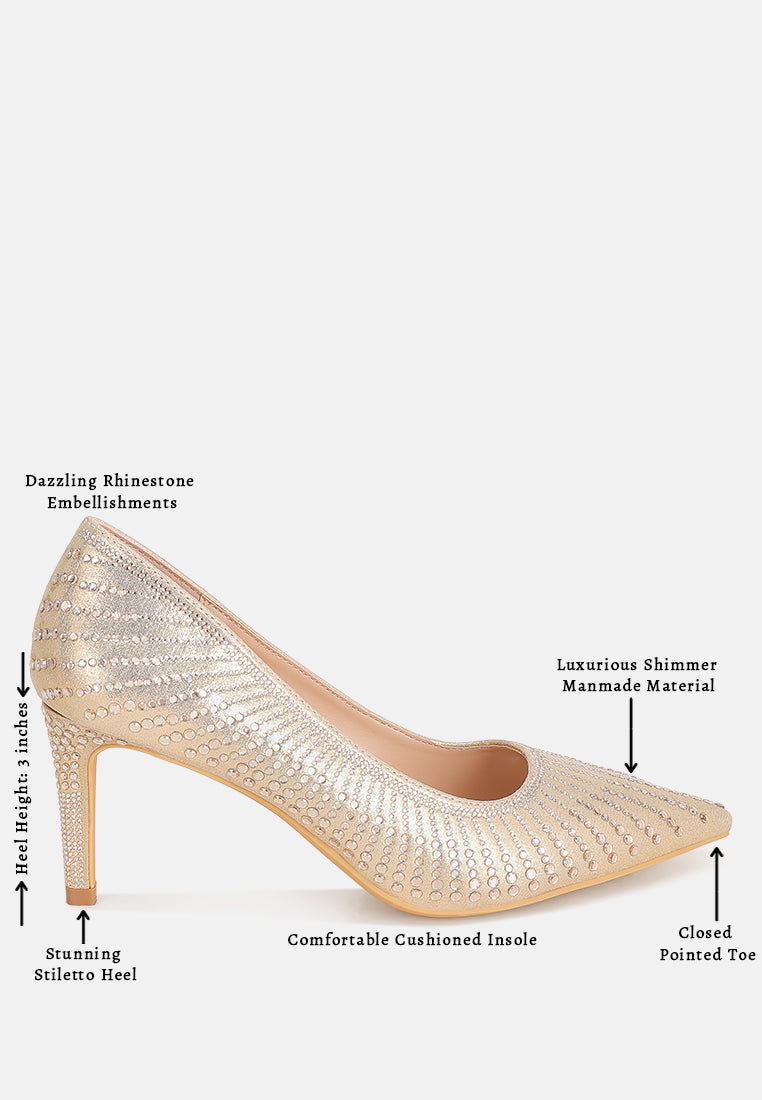 pitchers pointed toe stiletto heels#color_gold-suede