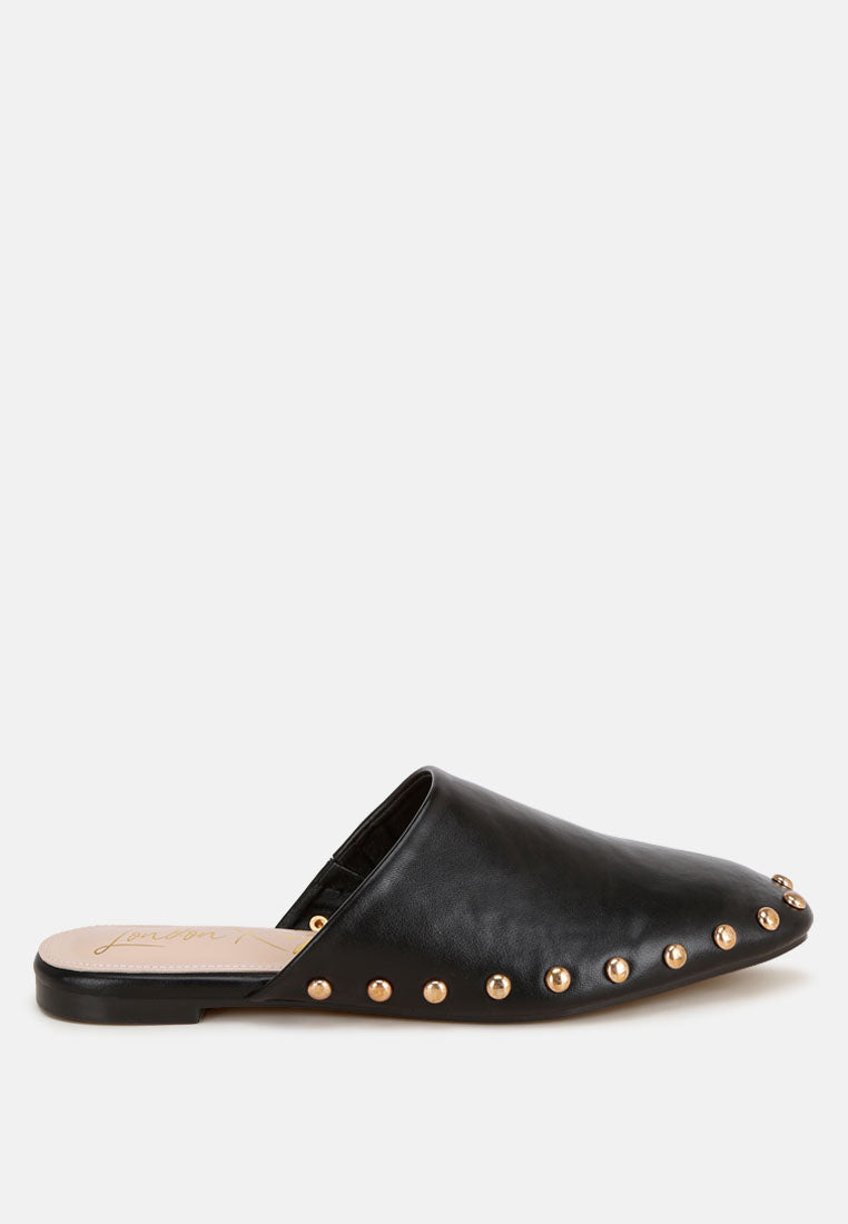 dianthus studded flat mules#color_black-smooth