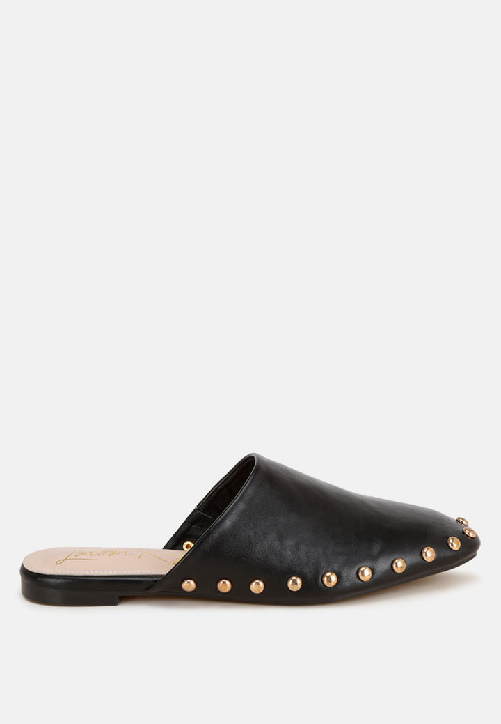 dianthus studded flat mules#color_black-smooth