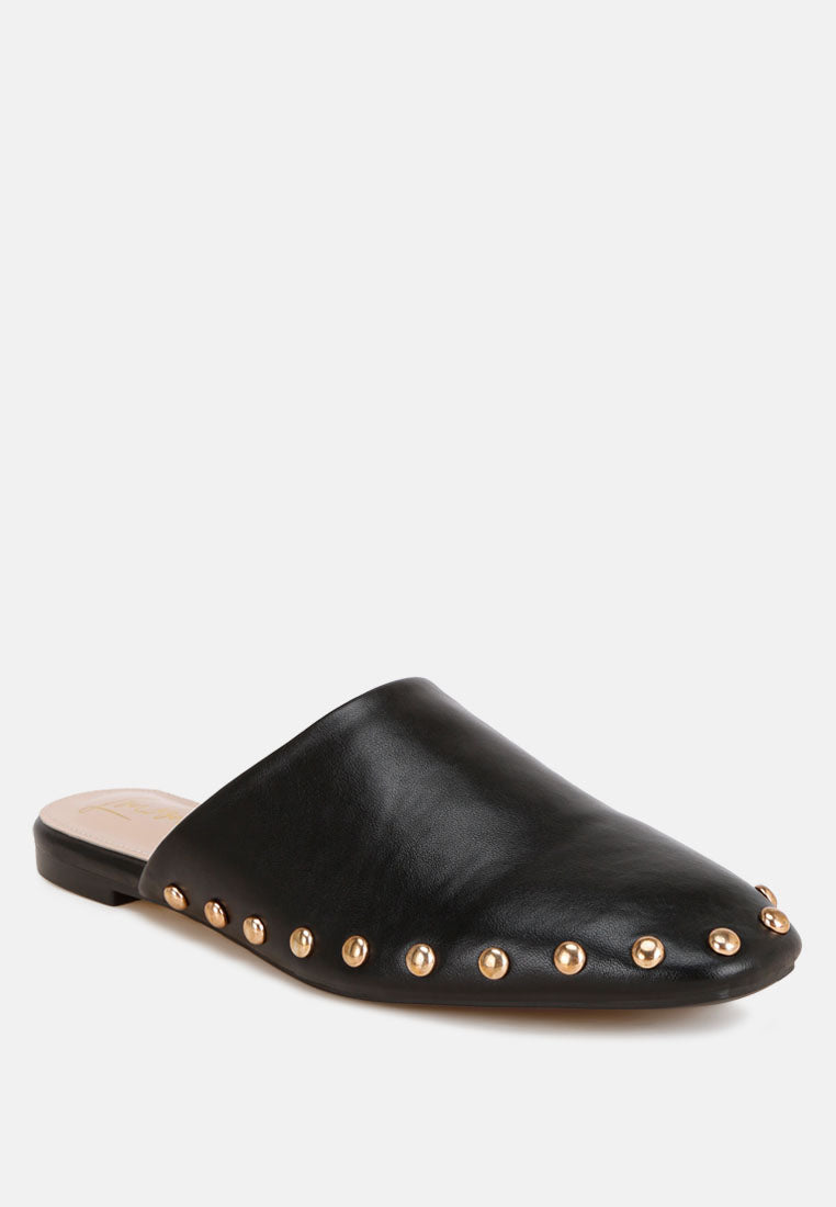 dianthus studded flat mules#color_black-smooth