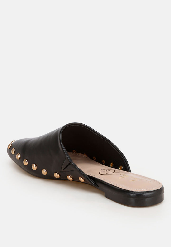 dianthus studded flat mules#color_black-smooth
