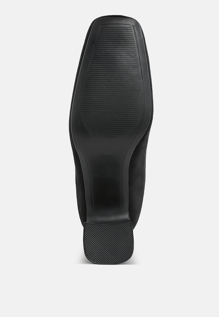 square toe microfiber ankle boots by ruw#color_black