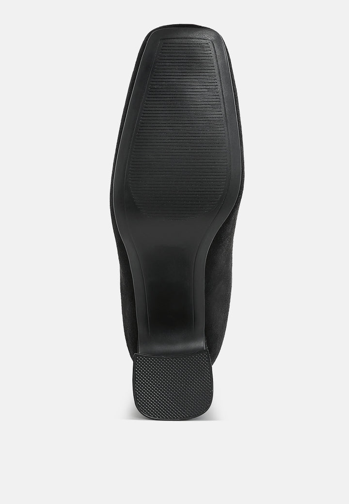 square toe microfiber ankle boots by ruw#color_black