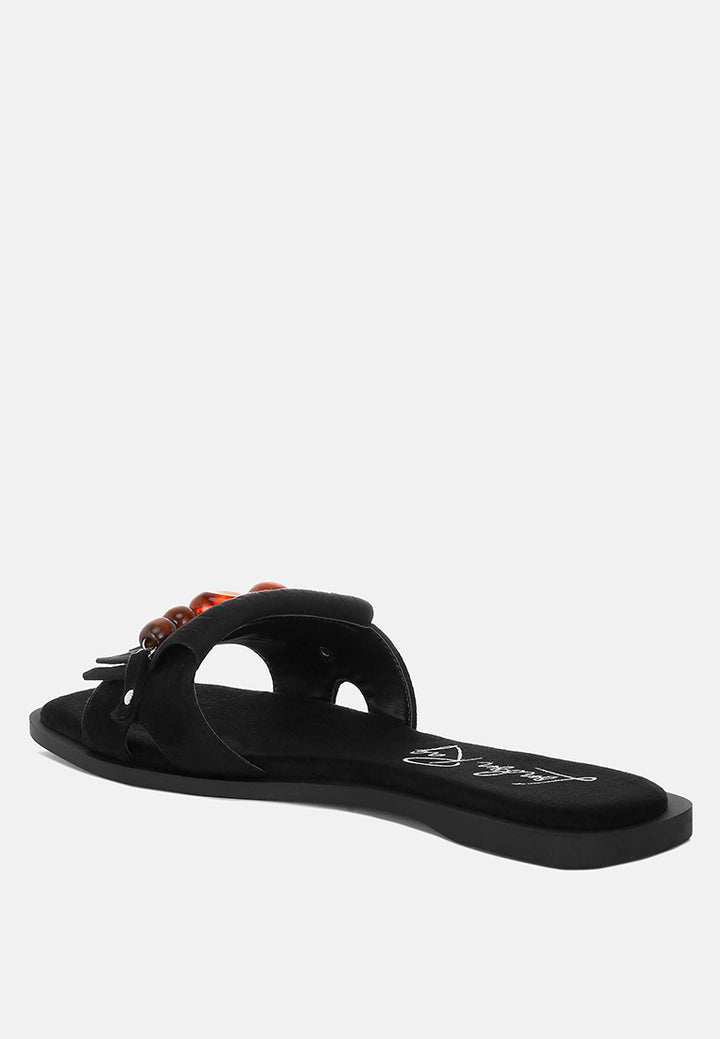 dinasa beaded slip on flats by motes#color_black-man-made-suede