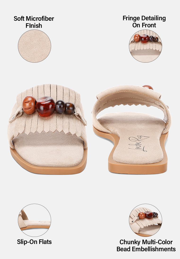 dinasa beaded slip on flats by motes#color_beige-man-made-suede