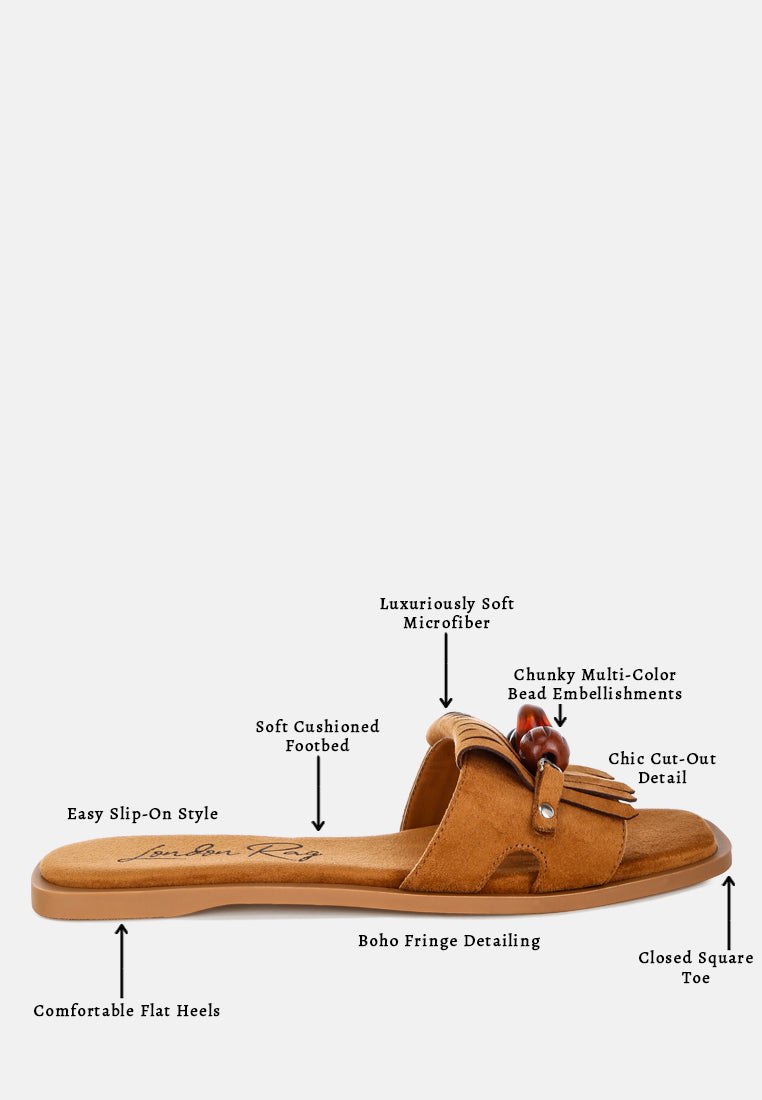 dinasa beaded slip on flats by motes#color_tan-man-made-suede