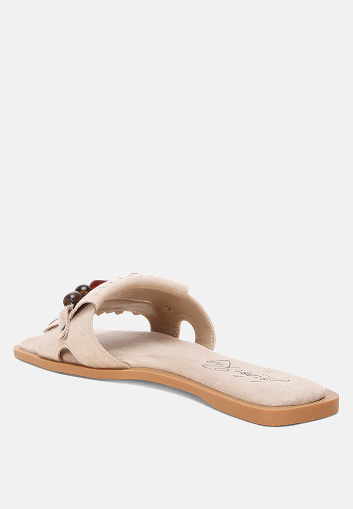 dinasa beaded slip on flats by motes#color_beige-man-made-suede