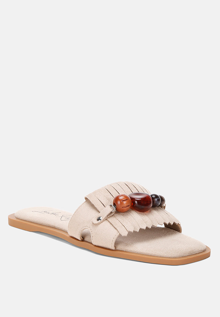 dinasa beaded slip on flats by motes#color_beige-man-made-suede