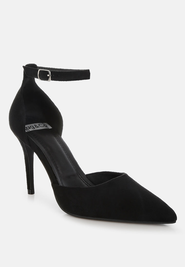 dolona microfiber stiletto heel sandals#color_black