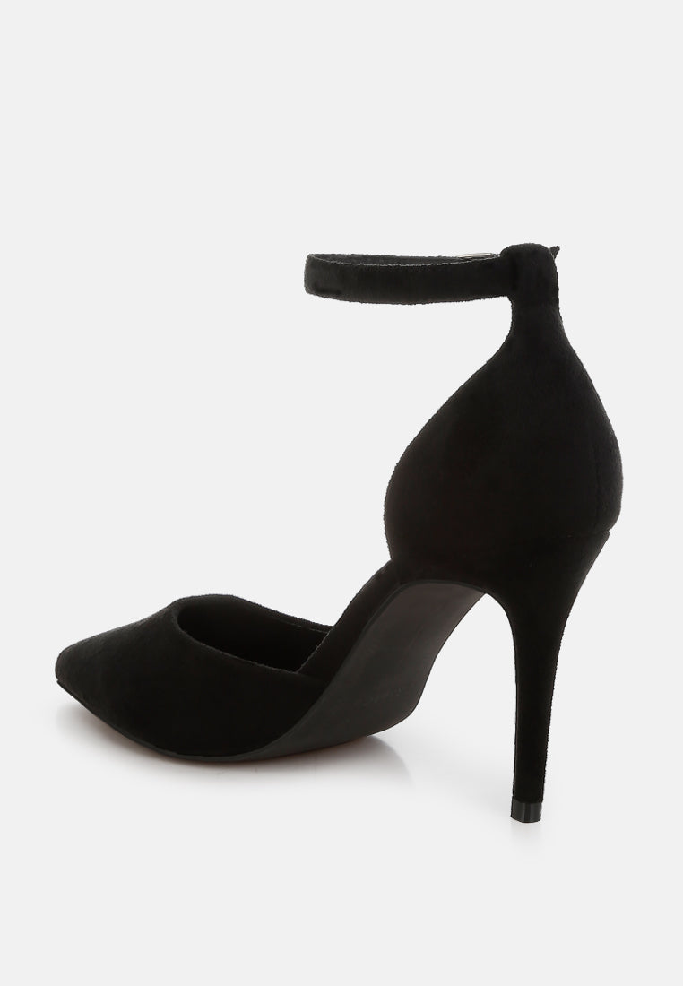 dolona microfiber stiletto heel sandals#color_black