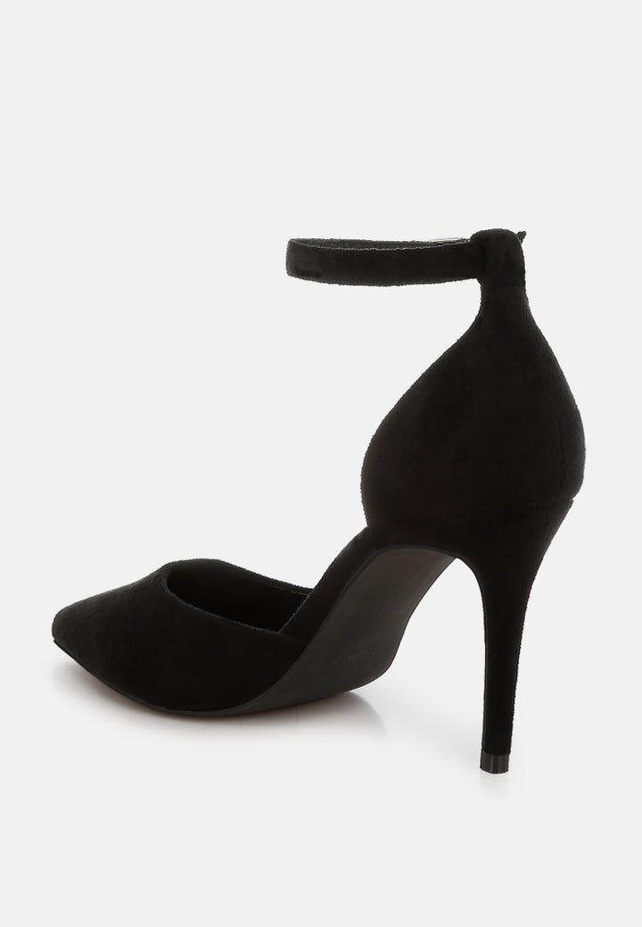 dolona microfiber stiletto heel sandals#color_black