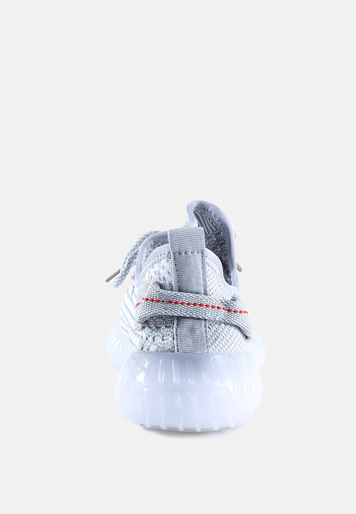 groovey chunky sole sneakers#color_grey