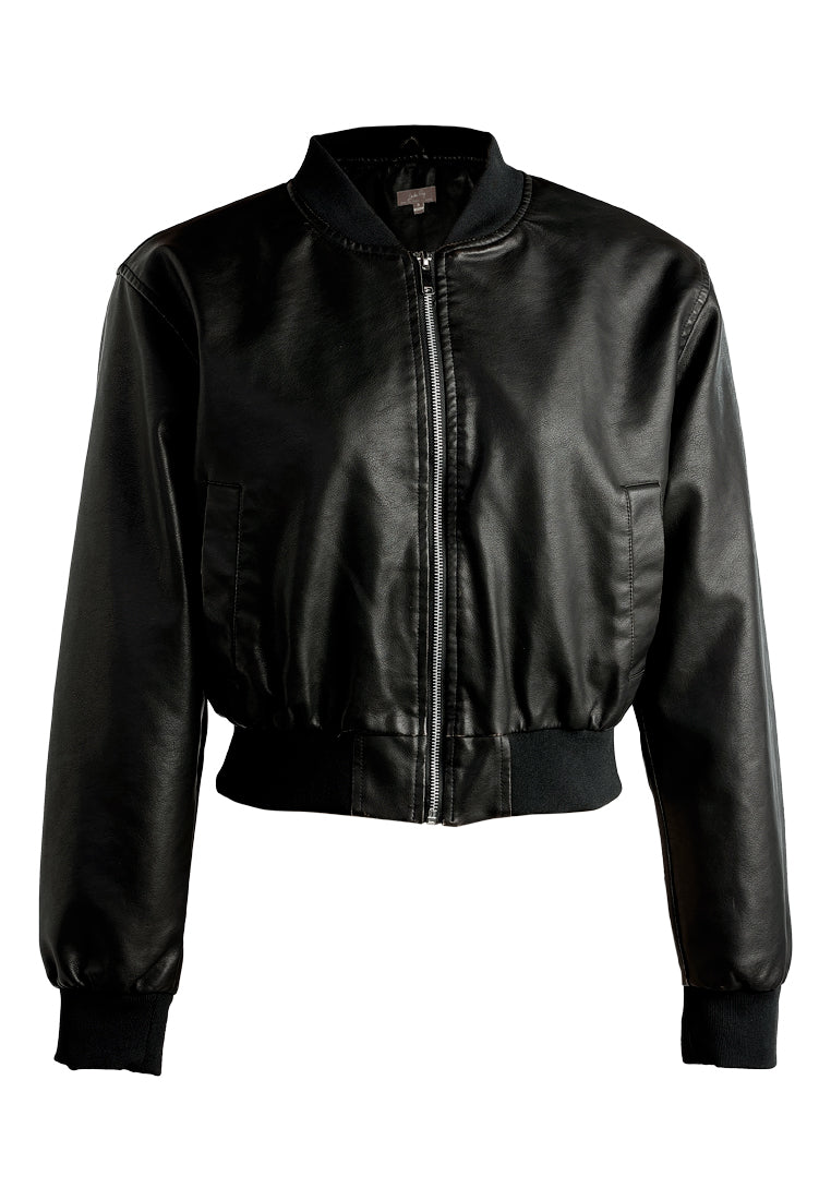 drop shoulder zipper jacket by ruw#color_black