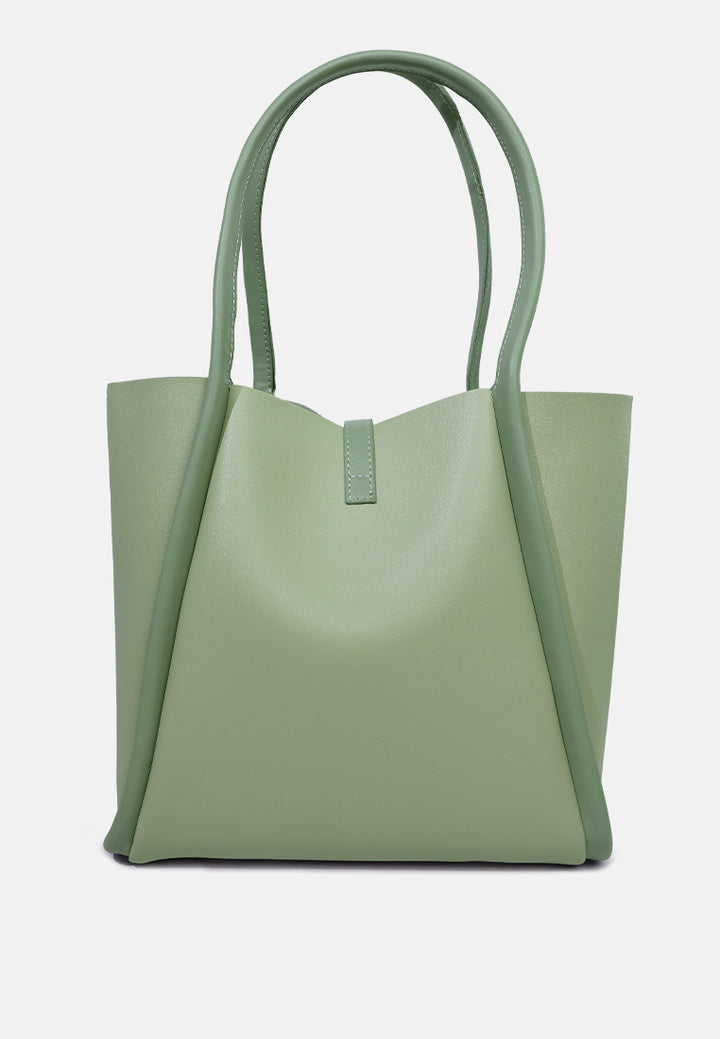 dual tone tote bag#color_mint-green