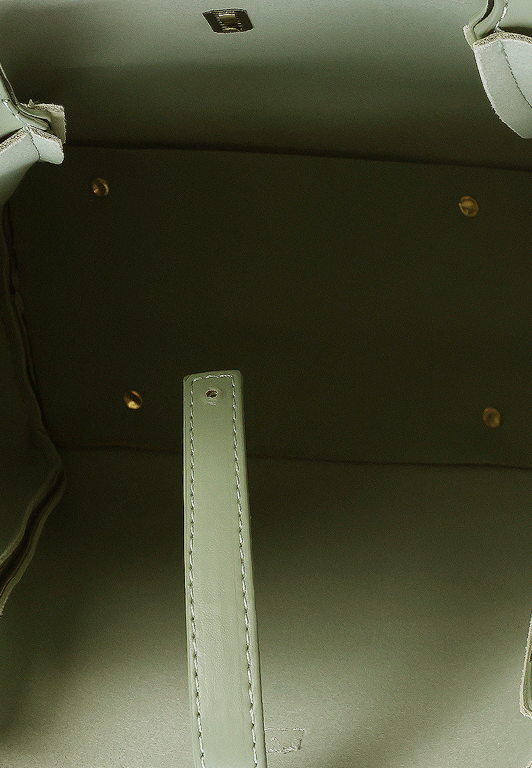 dual tone tote bag#color_mint-green
