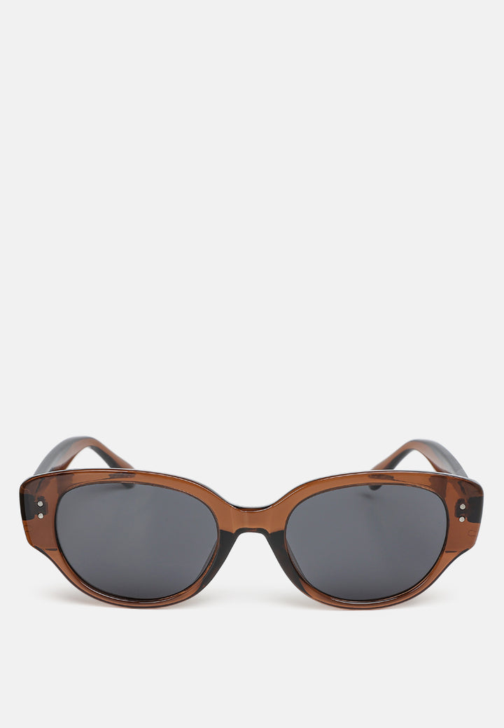 durable cat eye sunglasses by ruw#color_brown