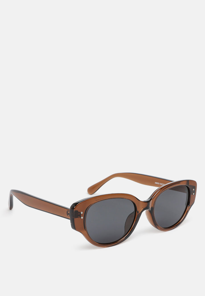 durable cat eye sunglasses by ruw#color_brown